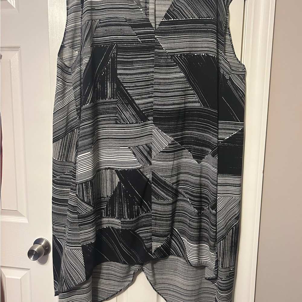 RACHEL Rachel Roy Striped Black and White Top